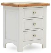 Eden Oak Bedside Locker - Light Grey | Oak image