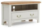 Eden Oak Corner TV Unit - Light Grey | Oak