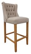 Jenny Bar Stool - Beige | Grey Fabric image