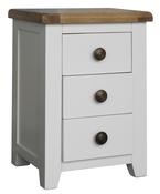 Skellig Oak 3 Drawer Bedside Cabinet image