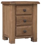 Providence Oak 3 Drawer Bedside Locker image