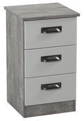 Vogue 3 Drawer Locker - Concrete | Light Grey