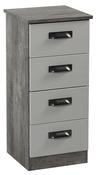 Vogue 4 Drawer Locker - Concrete | Light Grey