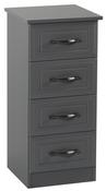 Metro 4 Drawer Locker - Grey | White image