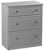 Grey Ash 3 Drawer Deep Chest