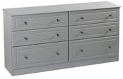 Grey Ash 6 Drawer Long Chest image
