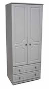 Grey Ash 2ft6 Two Drawer Wardrobe image