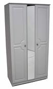 Grey Ash 3ft Mirrored Wardrobe