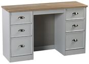 Heritage Kneehole Desk - Charcoal | Grey | White image