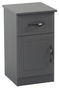 Metro Bedside Door Locker - Grey | White image