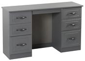 Metro Kneehole Desk - Grey | White image