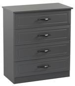 Metro  4 Drawer Chest - Grey | White image