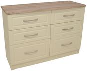 Milano 6 Drawer Midi Chest - Cream Oak image