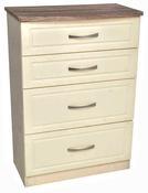 Milano 4 Drawer Deep Chest - Cream Oak image