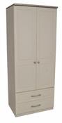 Milano 3ft 2 Drawer Wardrobe - Cream Oak image