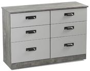 Vogue 6 Drawer Midi Chest - Concrete | Light Grey image