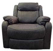 Joel Reclining Sofa Chair - Shadow Brown  Grey Fabric