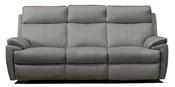 Continental Leather Electric 3 Seater - Light Grey | Navy Blue
