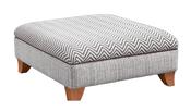 Athena Footstool - Solo Grey | Solo Marine | ​Solo Silver | Solo Taupe