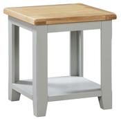 Capri Oak Lamp Table - Mushroom Grey | Oak