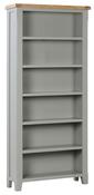 Capri Oak Tall Bookcase - Mushroom Grey | Oak image