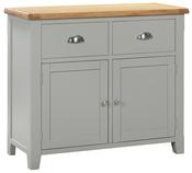 Capri Oak Small Sideboard - Mushroom Grey | Oak