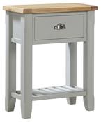 Capri Oak Small Console Table - Mushroom Grey | Oak