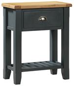 Capri Oak Small Console Table - Midnight Blue | Oak image