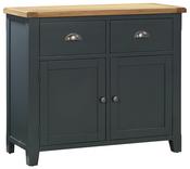 Capri Oak Small Sideboard - Midnight Blue | Oak image