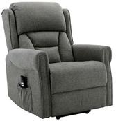 Sandringham Lift &amp; Tilt Dual Electric Armchair - Grey | Taupe Fabric image