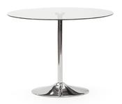 Orbit 1m Round Dining Table - Grey | Clear image