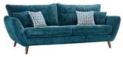 Perth 3 Seater High Back Sofa -Monsoon Fabric | Elsie Fabric | Perugia Fabric image