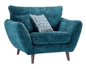 Perth Armchair - Oak | Walnut Feet Option - Monsoon Fabric | Elsie Fabric | Perugia Fabric