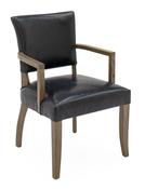 Duke Leather Arm Chair - Ink Blue | Tan Brown image