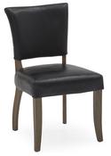 Duke Leather Dining Chair - Ink Blue | Tan Brown image