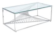 Calabria Coffee Table - Glass | Stainless Steel image