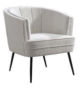 Wendy Bouclé Chair - Cream | Grey image