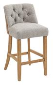 Mayfair Bar Stool - Dove &amp; Tan Fabric image