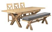 Saoirse Oak X Leg Extending Dining Table - 1.8 - 2.3 Metre image
