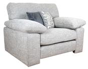 Megan Fabric Armchair - Grey | Ivory | Silver | Steel