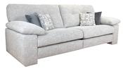 Megan Fabric 4 Seater - Grey | Ivory | Silver | Steel image