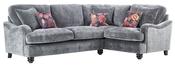 Millie Fabric Corner Chaise - Charcoal | Pink | Silver | Taupe