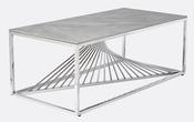 Calabria Coffee Table - Sintered Stone | Stainless Steel image