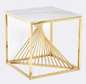 Calabria End Table - Sintered Stone | Gold image