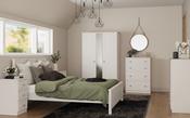 Snowdon 3ft Mirrored Wardrobe - White image