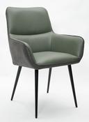 Rebecca Leather Dining Chair - Basil Green | Cognac | Grey | Lagoon Blue image