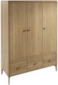Hadley 3 Door Wardrobe - Natural Oak image