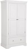 Mabel 2 Door 1 Drawer Wardrobe - Bone White | Taupe image