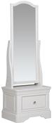 Mabel Cheval Mirror - Bone White | Taupe image