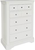 Mabel 8 Drawer Tall Chest - Bone White | Taupe image
